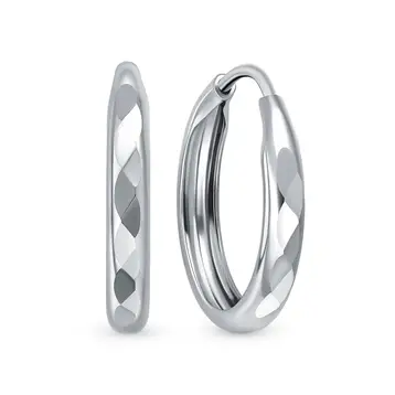 Серьги конго из серебра 925 пробы