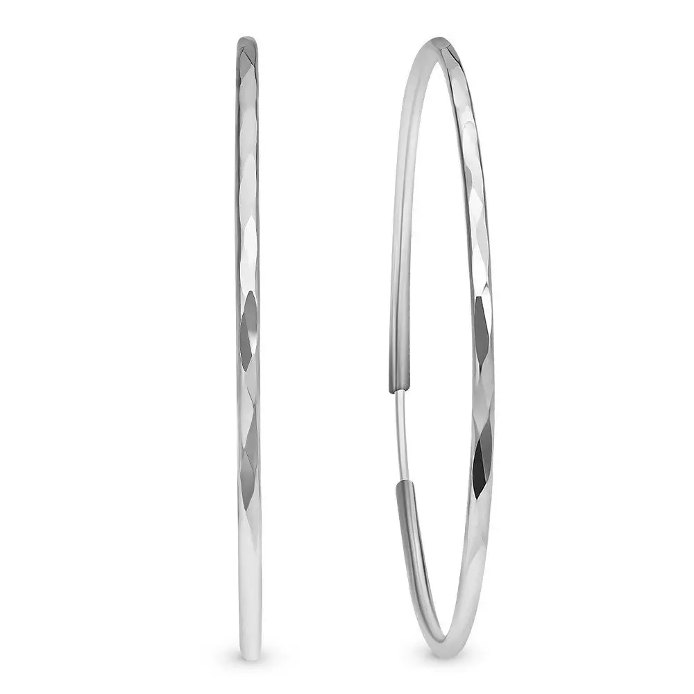 Серьги конго из серебра 925 пробы