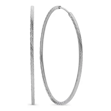 Серьги конго из серебра 925 пробы