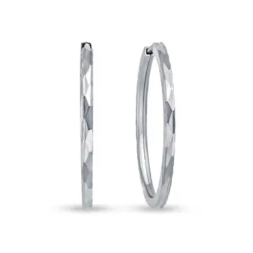 Серьги конго из серебра 925 пробы