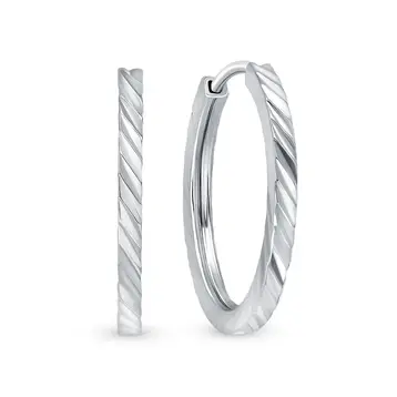 Серьги конго из серебра 925 пробы