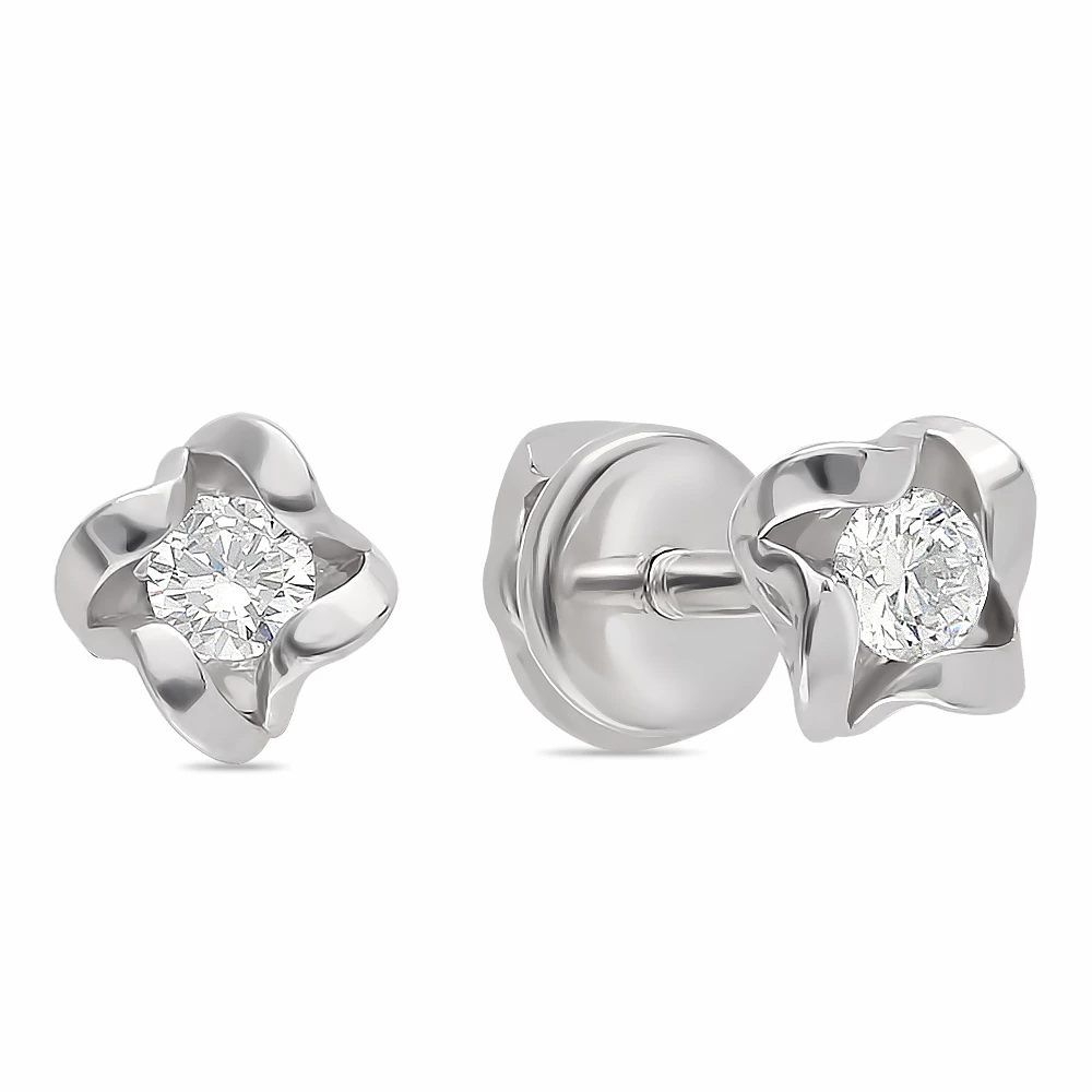 Серьги с фианитами из серебра 925 пробы 1