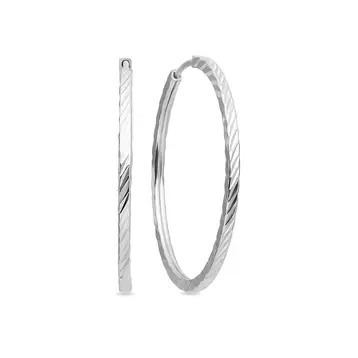 Серьги конго из серебра 925 пробы