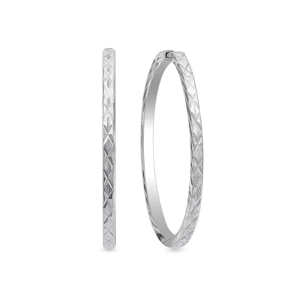 Серьги конго из серебра 925 пробы