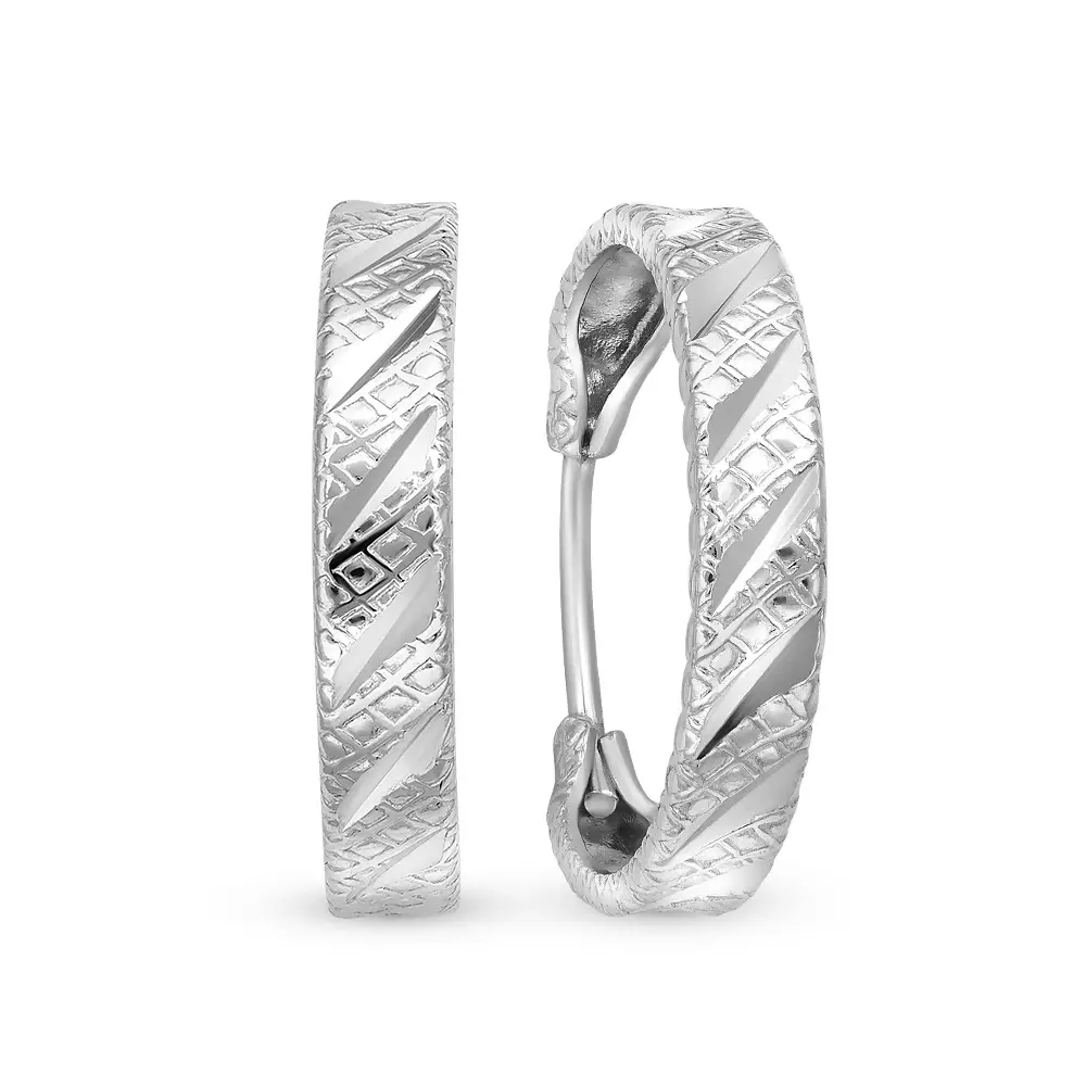 Серьги конго из серебра 925 пробы