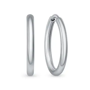 Серьги конго из серебра 925 пробы