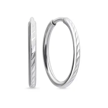 Серьги конго из серебра 925 пробы