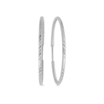 Серьги конго из серебра 925 пробы