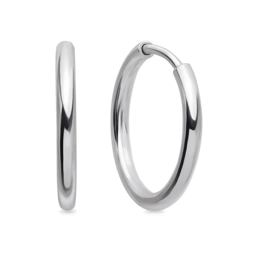 Серьги конго из серебра 925 пробы