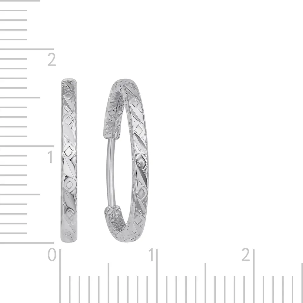 Серьги конго из серебра 925 пробы 3
