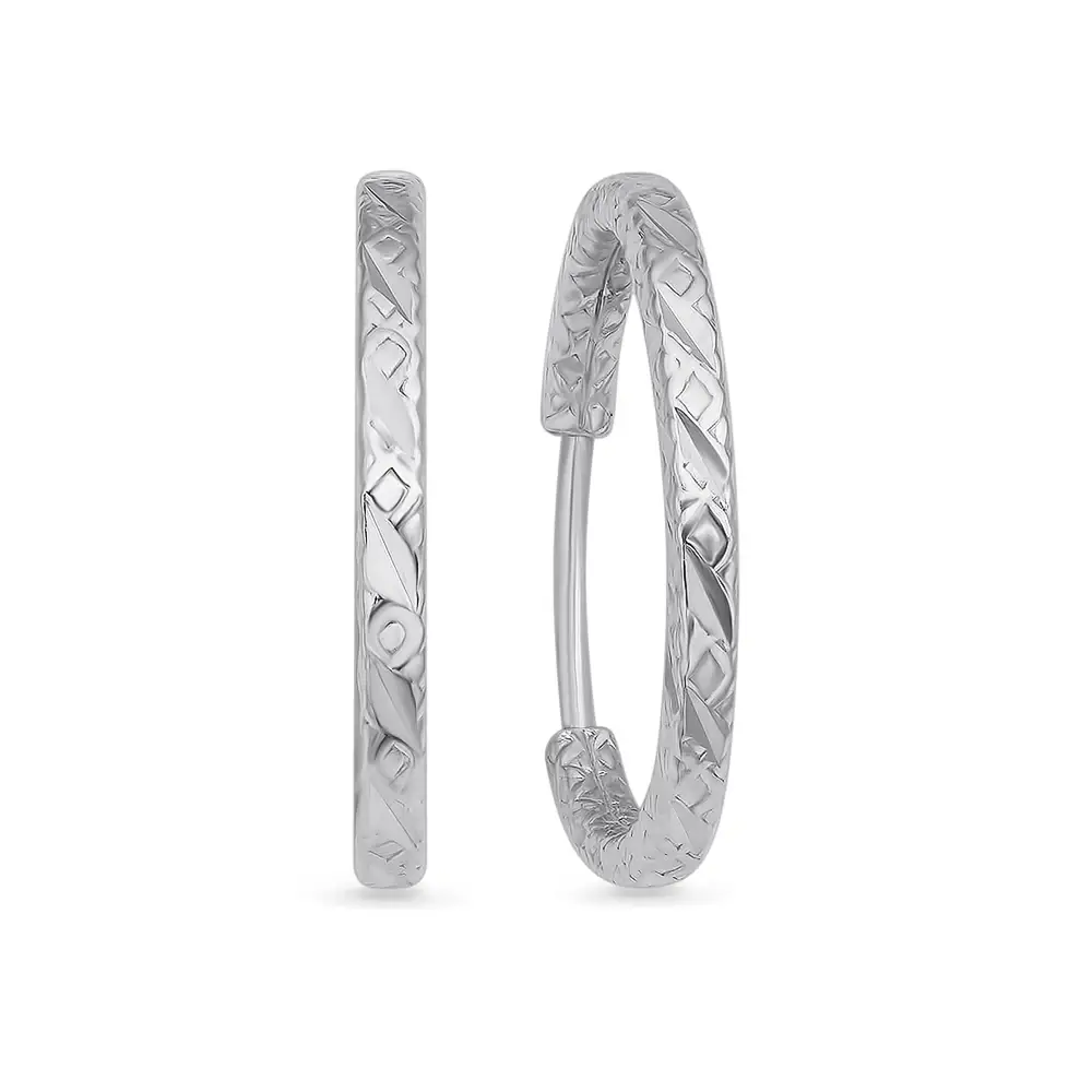 Серьги конго из серебра 925 пробы