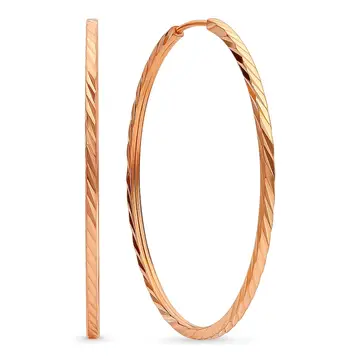 Серьги конго из серебра 925 пробы