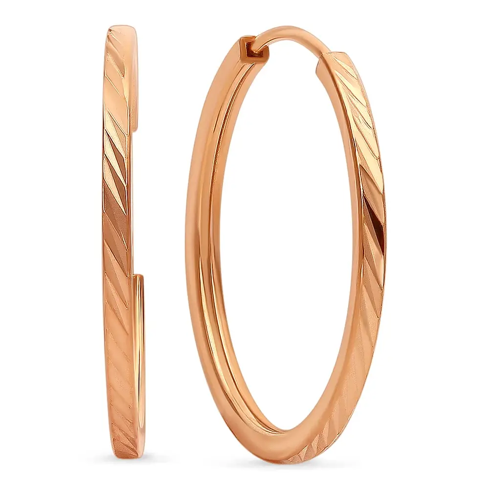 Серьги конго из серебра 925 пробы