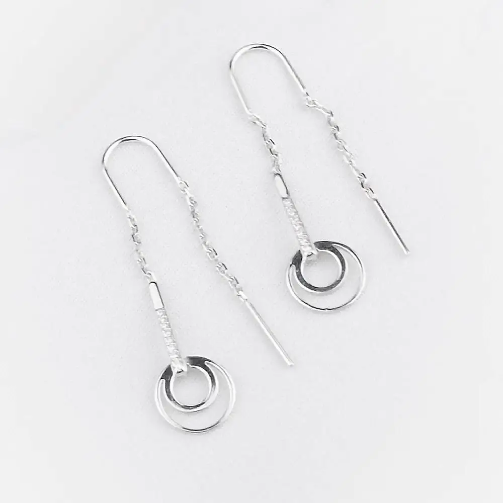 Серьги с фианитами из серебра 925 пробы 2