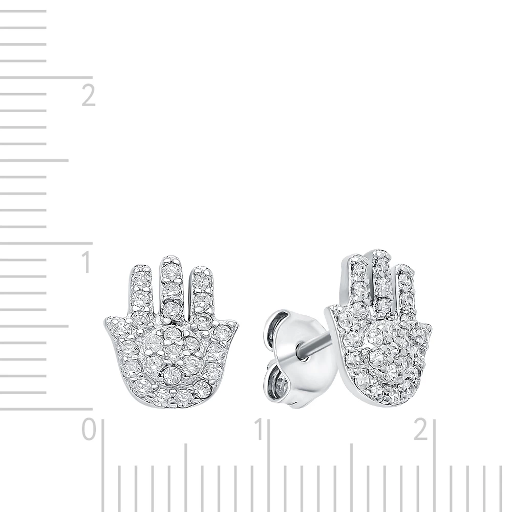 Серьги с фианитами из серебра 925 пробы 2