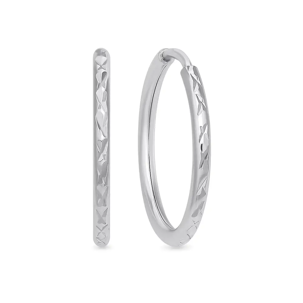 Серьги конго из серебра 925 пробы