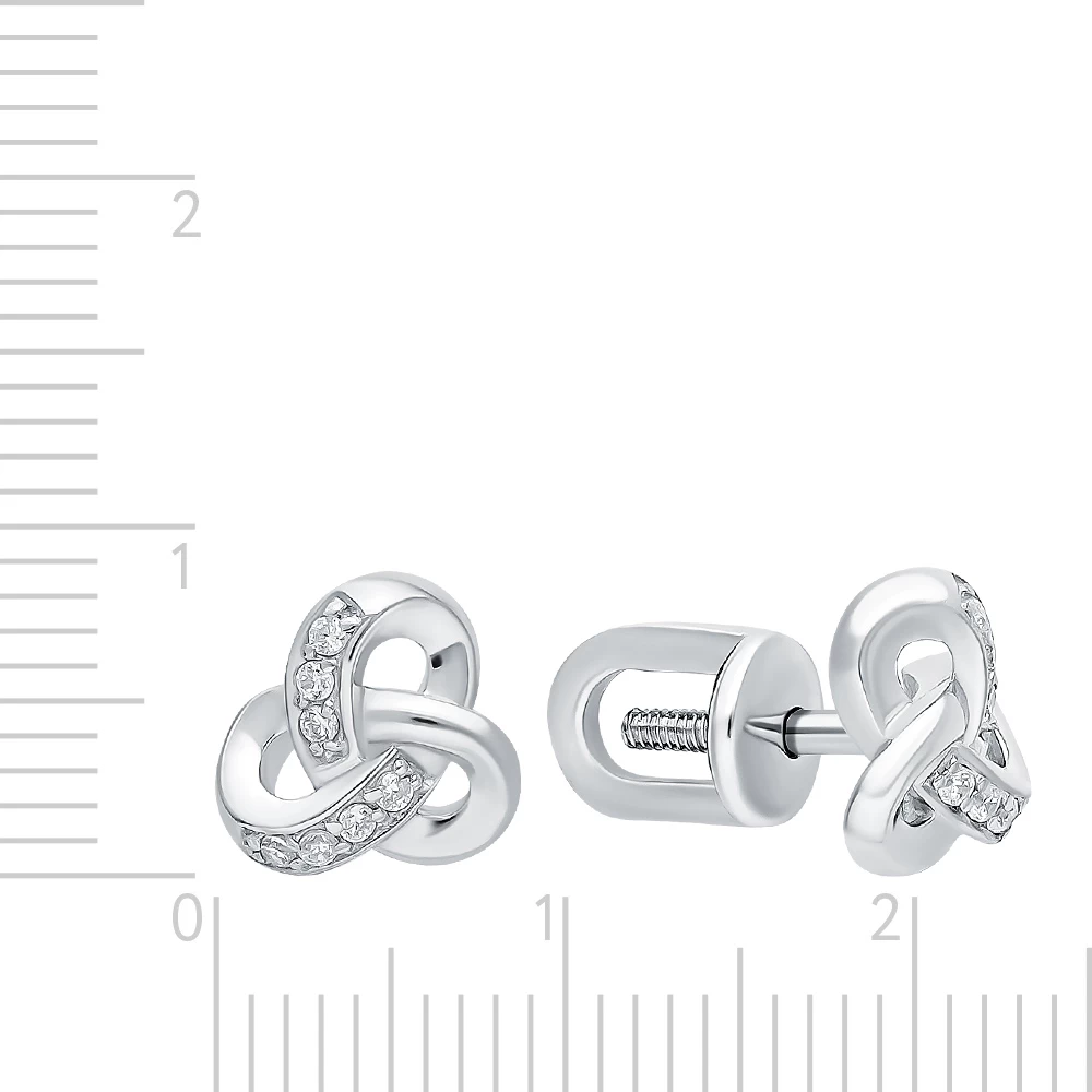 Серьги с фианитами из серебра 925 пробы 2