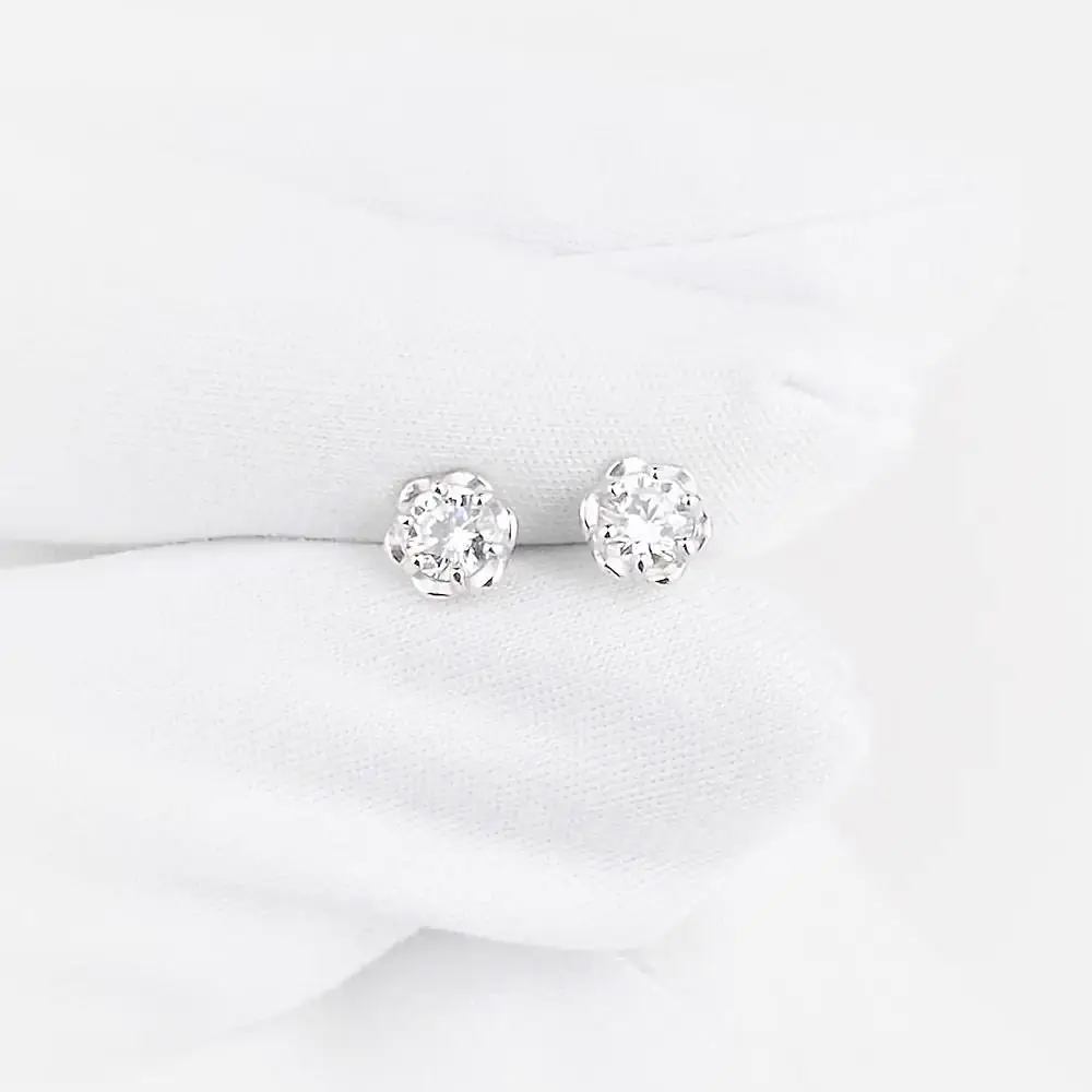 Серьги с фианитами из серебра 925 пробы 2