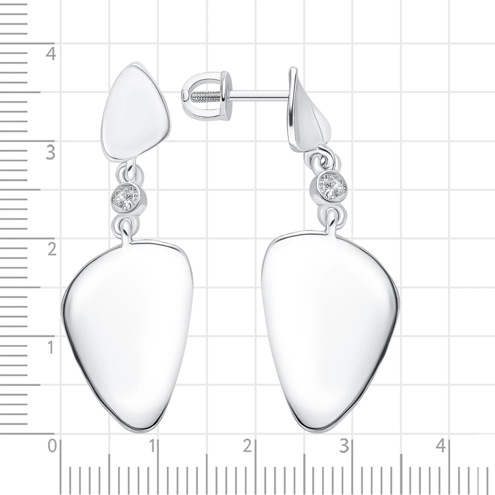 Серьги с фианитами из серебра 925 пробы 2
