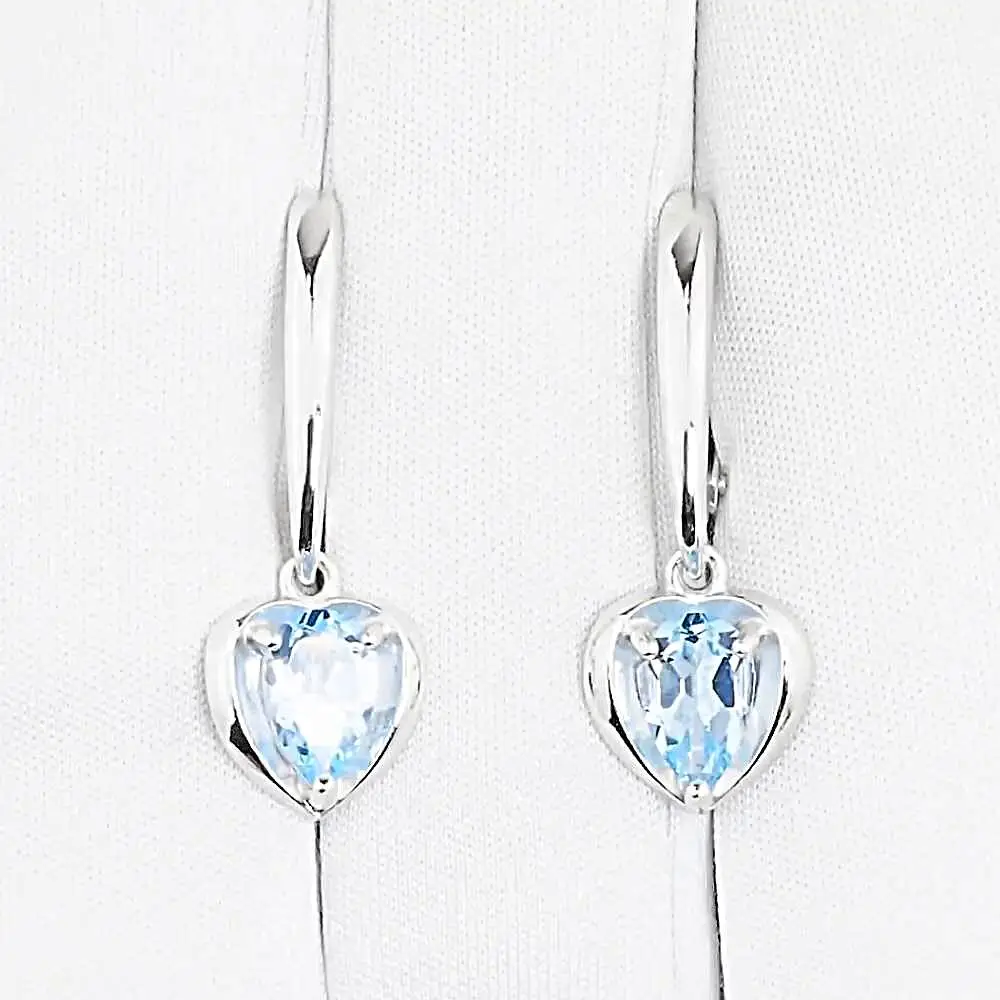 Серьги с топазами из серебра 925 пробы 2