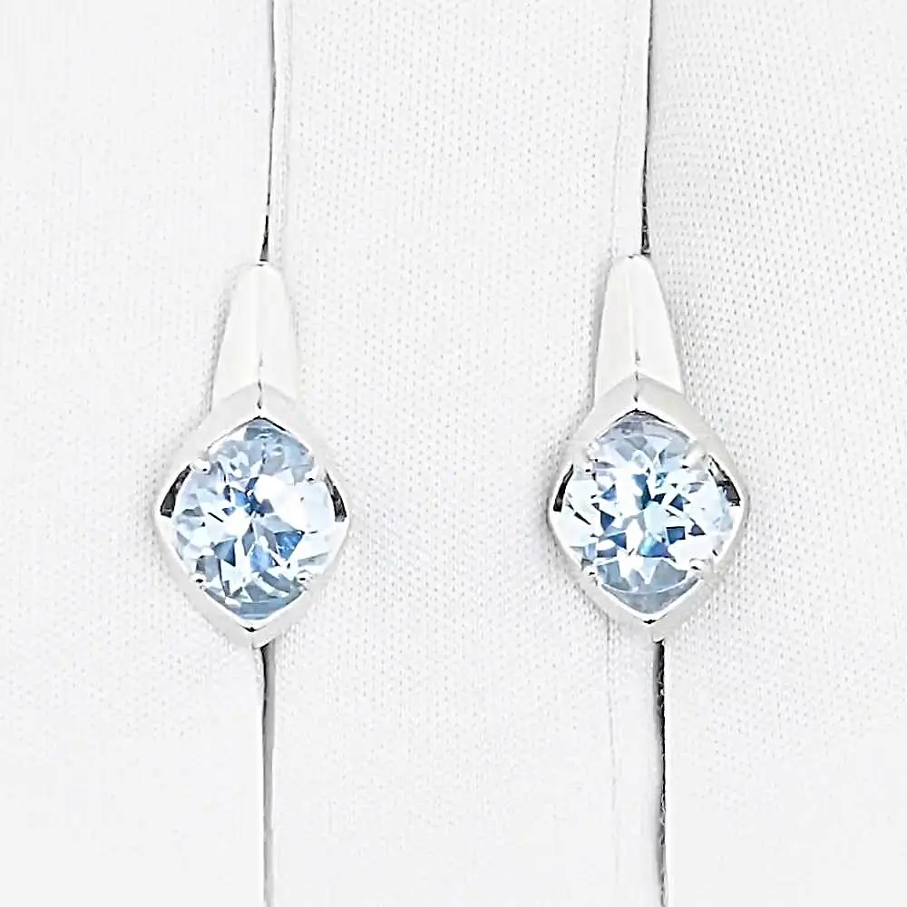Серьги с топазами из серебра 925 пробы 2
