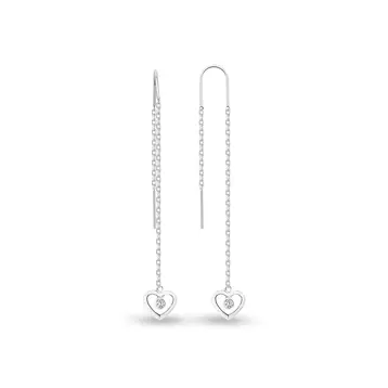 Серьги с фианитами из серебра 925 пробы