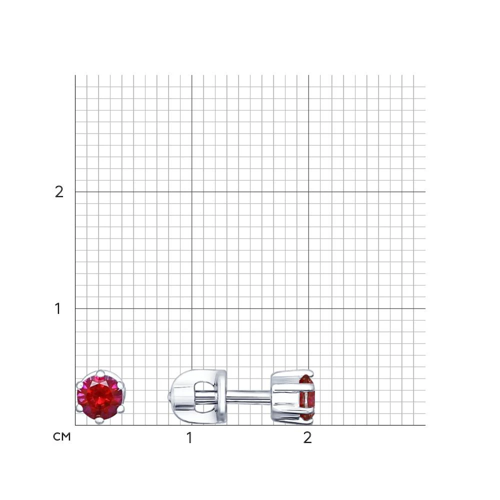 Серьги с фианитами из серебра 925 пробы 2