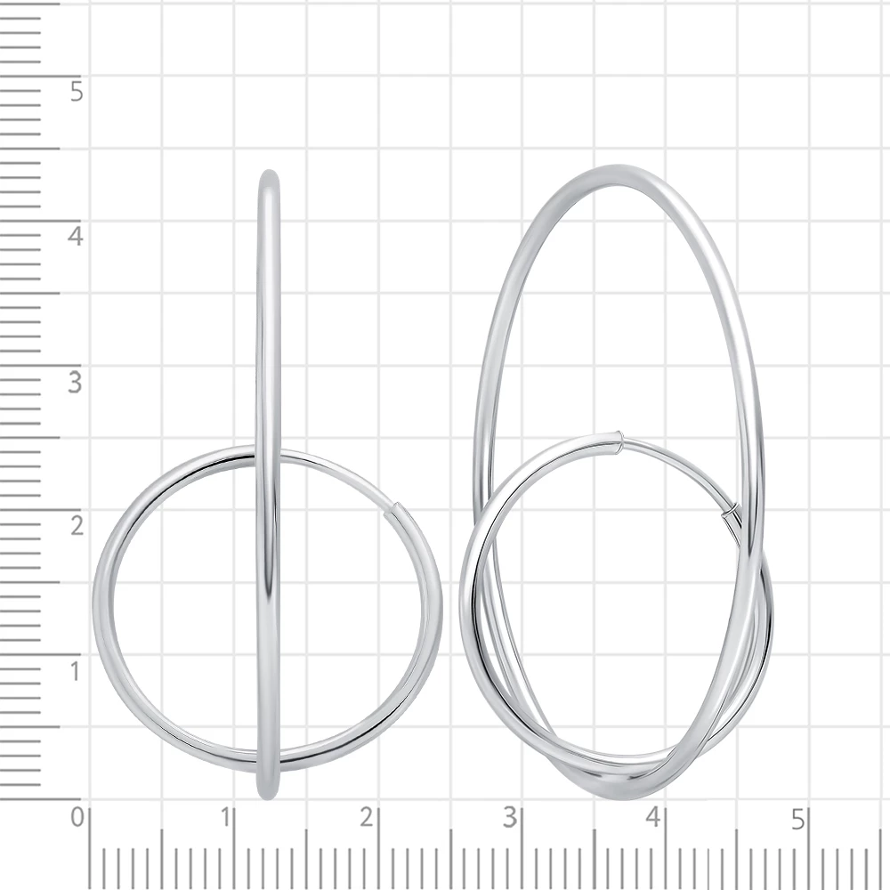 Серьги конго из серебра 925 пробы 2