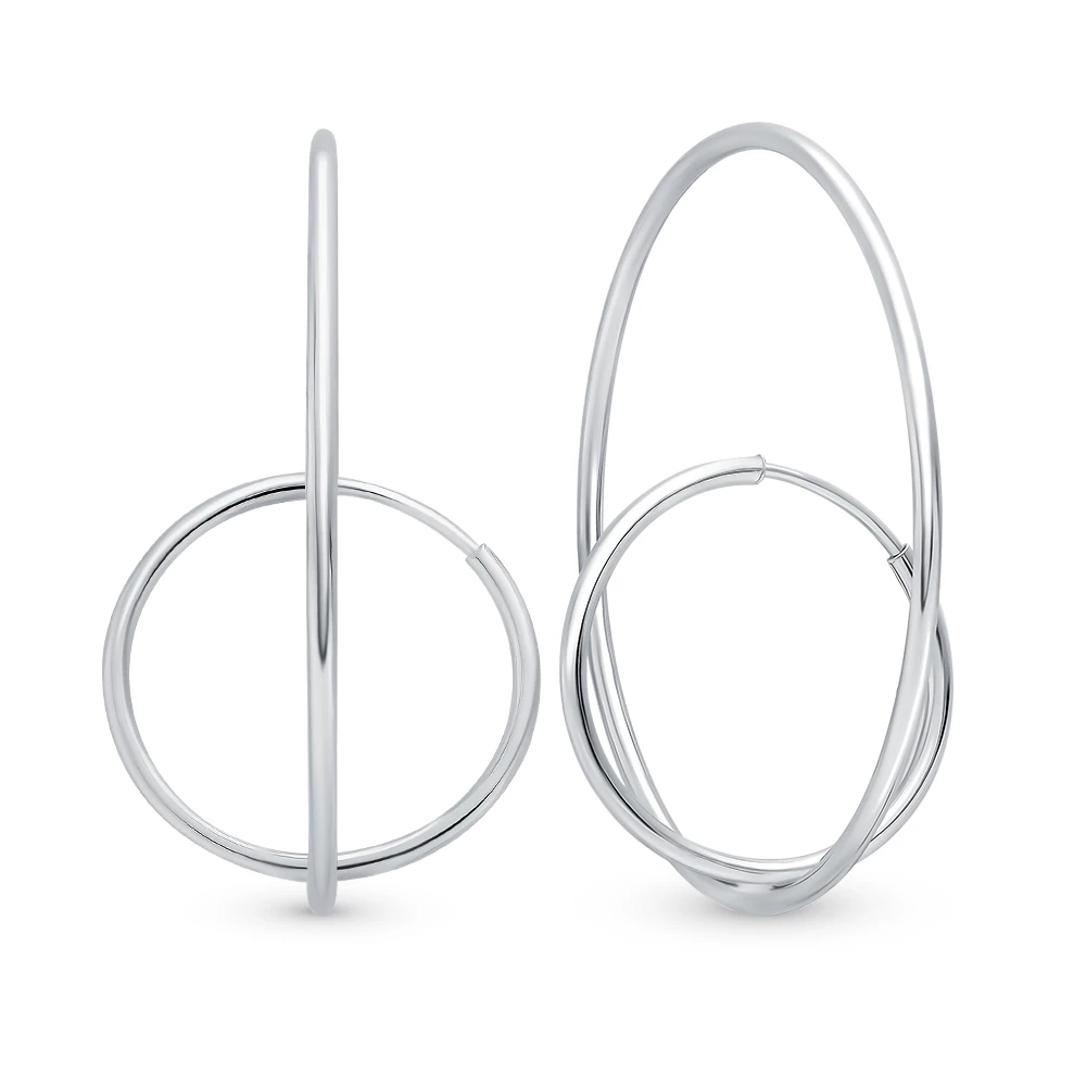Серьги конго из серебра 925 пробы 1
