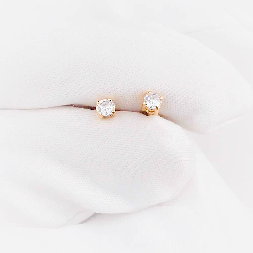 Серьги с фианитами из серебра 925 пробы 1