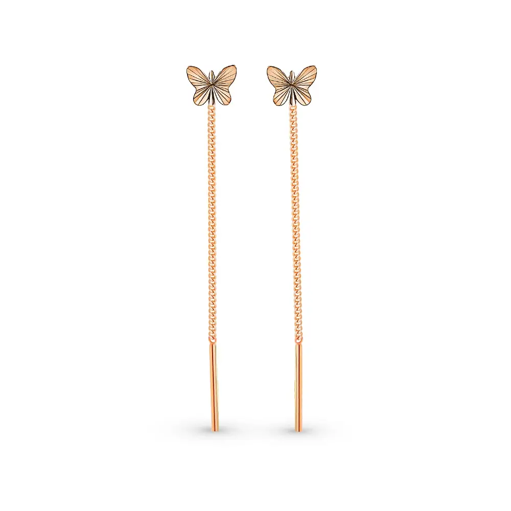 Серьги-продевки из серебра 925 пробы 1