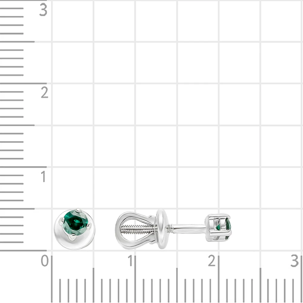 Серьги с фианитами из серебра 925 пробы 2