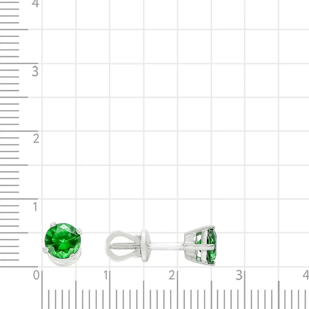 Серьги с фианитами из серебра 925 пробы