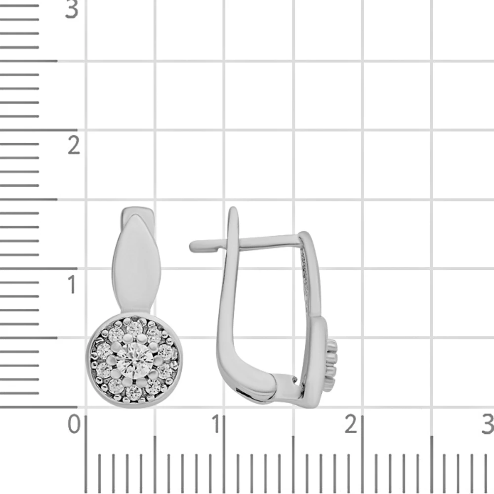 Серьги с фианитами из серебра 925 пробы 2