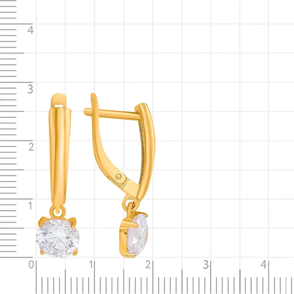 Серьги с фианитами из серебра 925 пробы 3