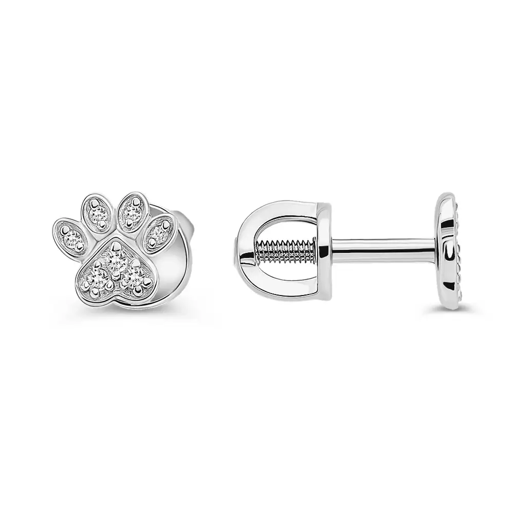 Серьги с фианитами из серебра 925 пробы 3