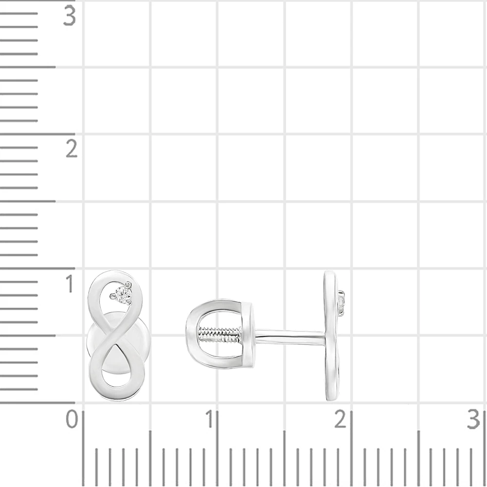 Серьги с фианитами из серебра 925 пробы 2