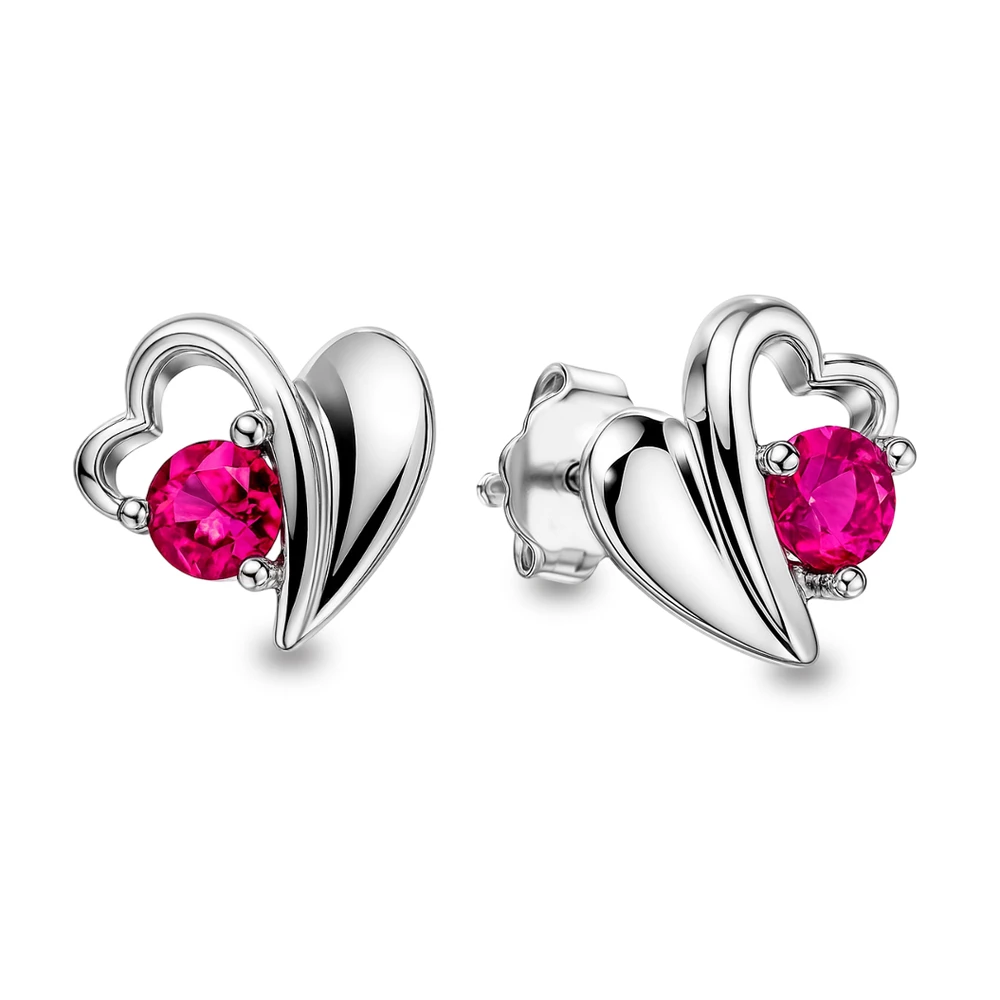 Серьги с фианитами из серебра 925 пробы 1