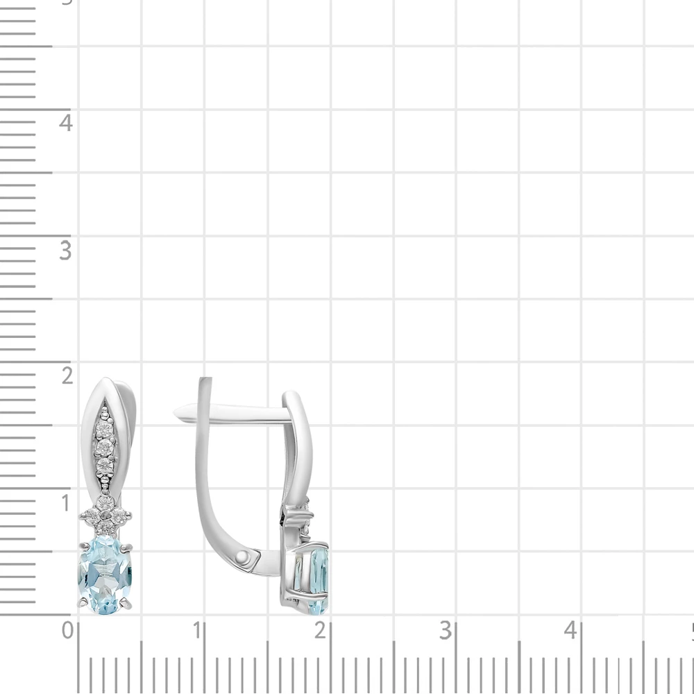 Серьги с топазами из серебра 925 пробы 2