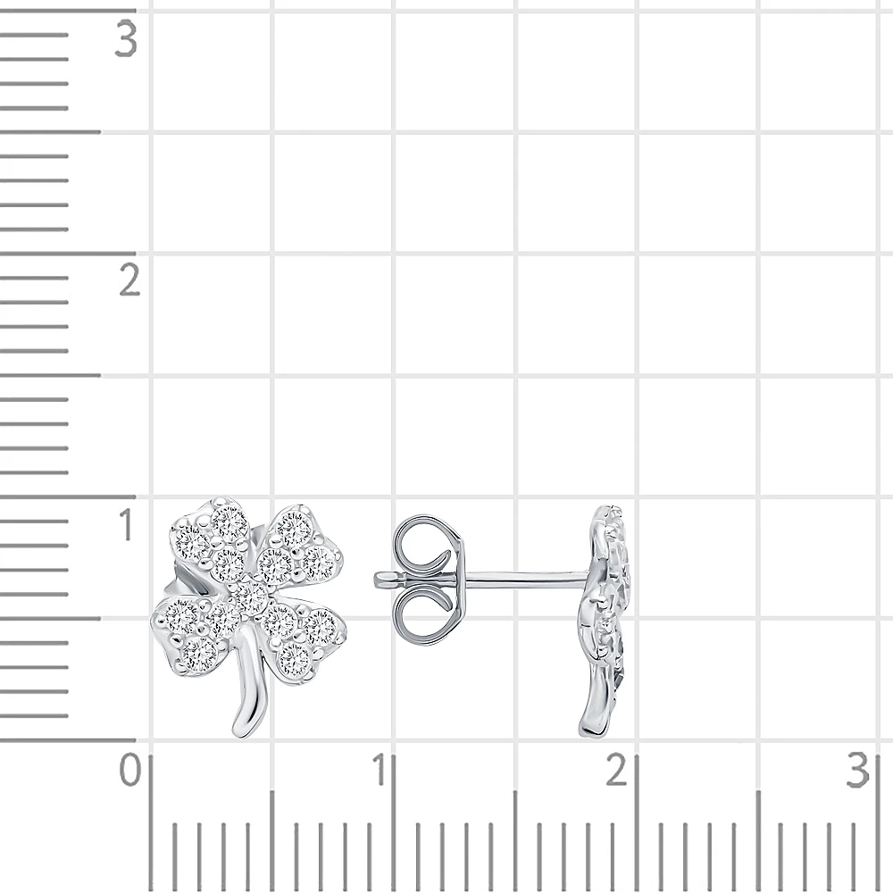 Серьги с фианитами из серебра 925 пробы 2