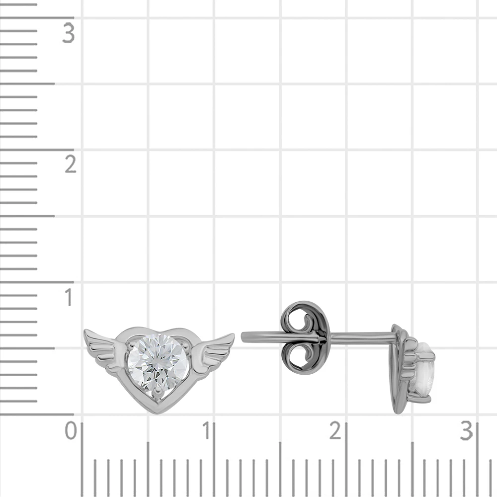Серьги с фианитами из серебра 925 пробы 2