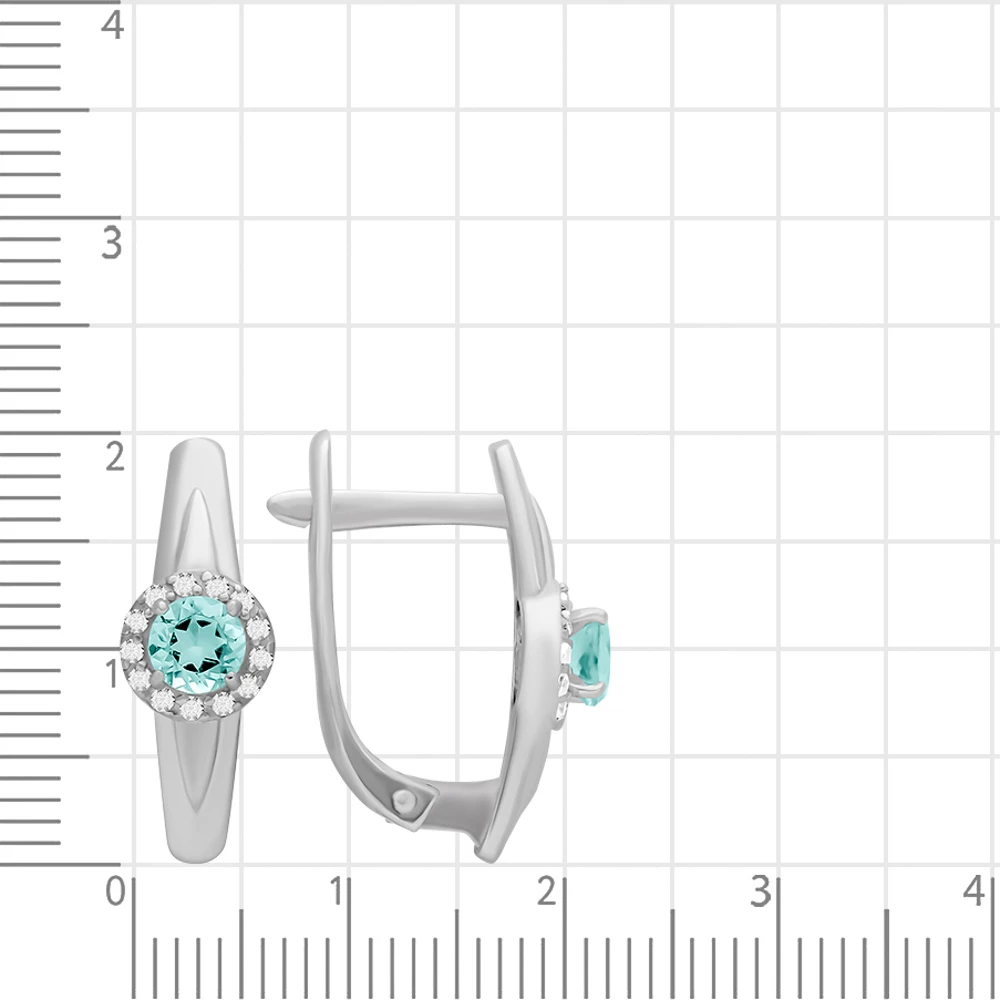 Серьги с топазами из серебра 925 пробы 2