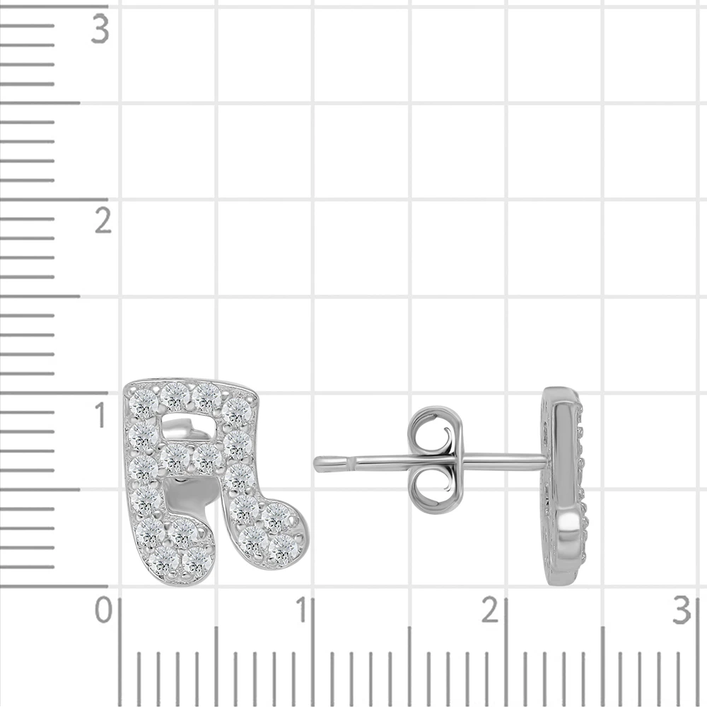 Серьги с фианитами из серебра 925 пробы 2