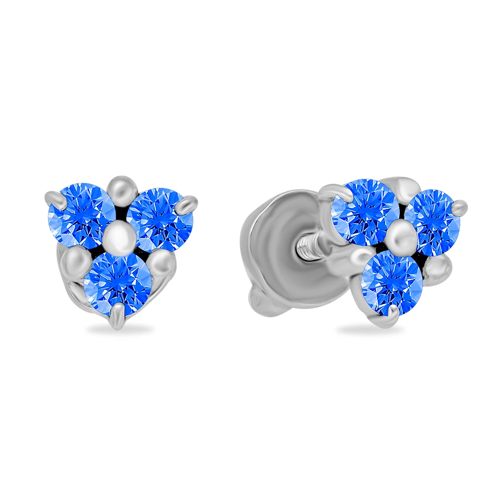 Серьги с фианитами из серебра 925 пробы 1