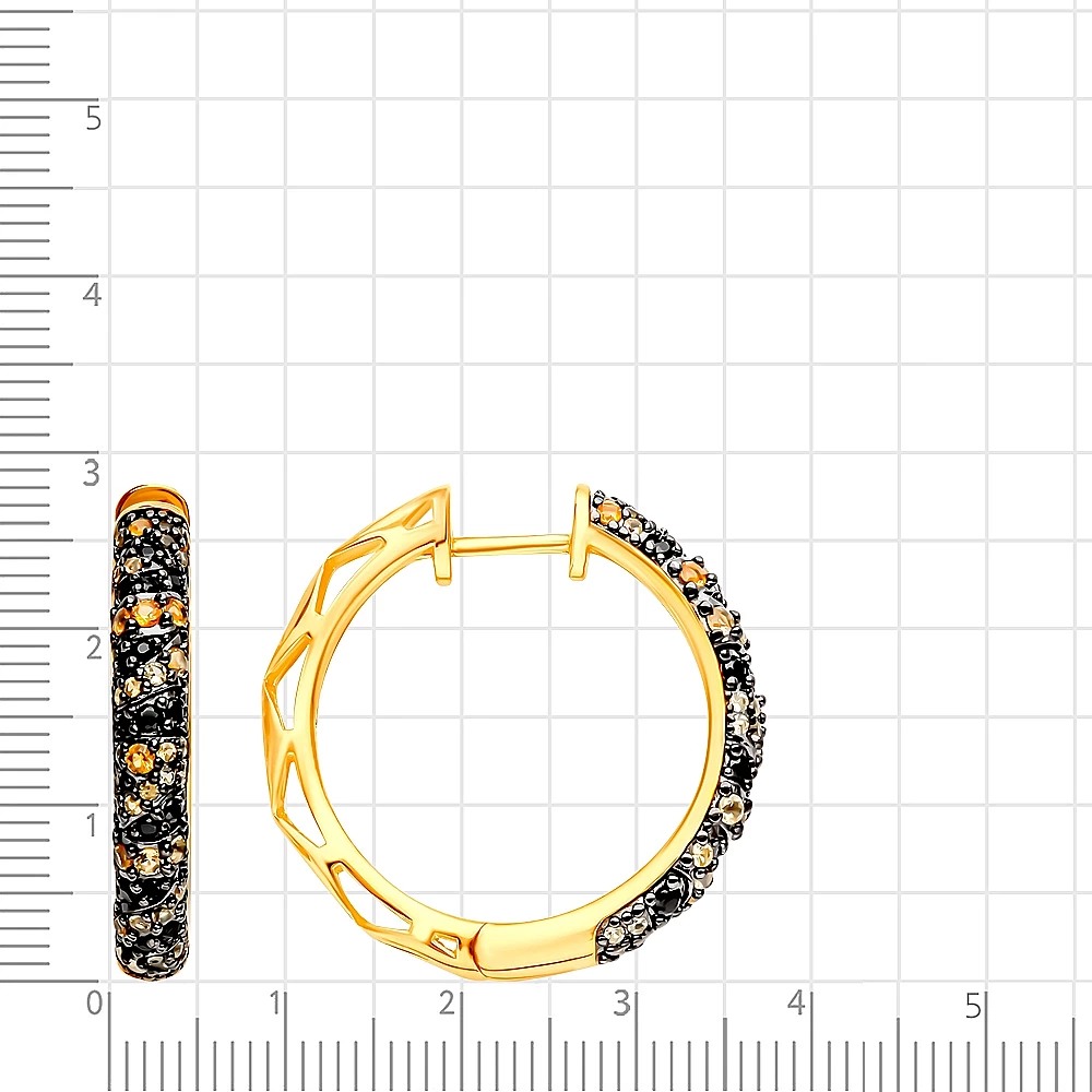 Серьги с фианитами из серебра 925 пробы 2