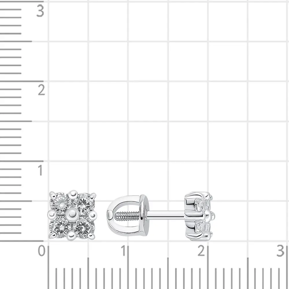 Серьги с фианитами из серебра 925 пробы 3
