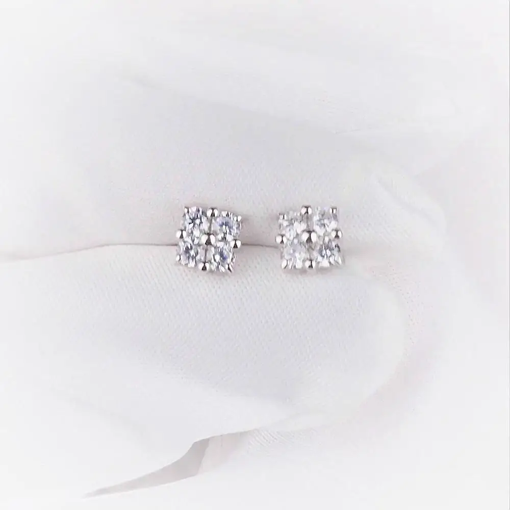 Серьги с фианитами из серебра 925 пробы 2