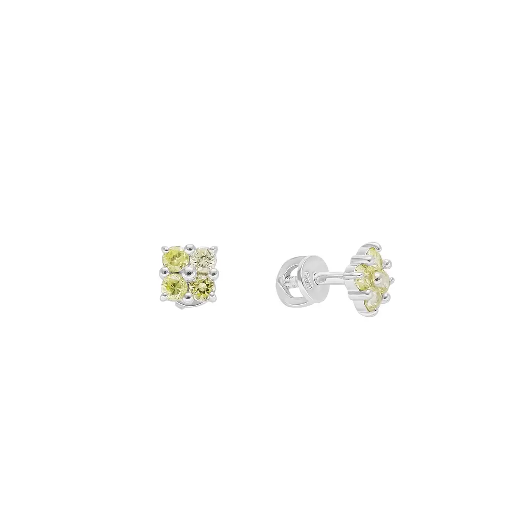 Серьги с фианитами из серебра 925 пробы 1