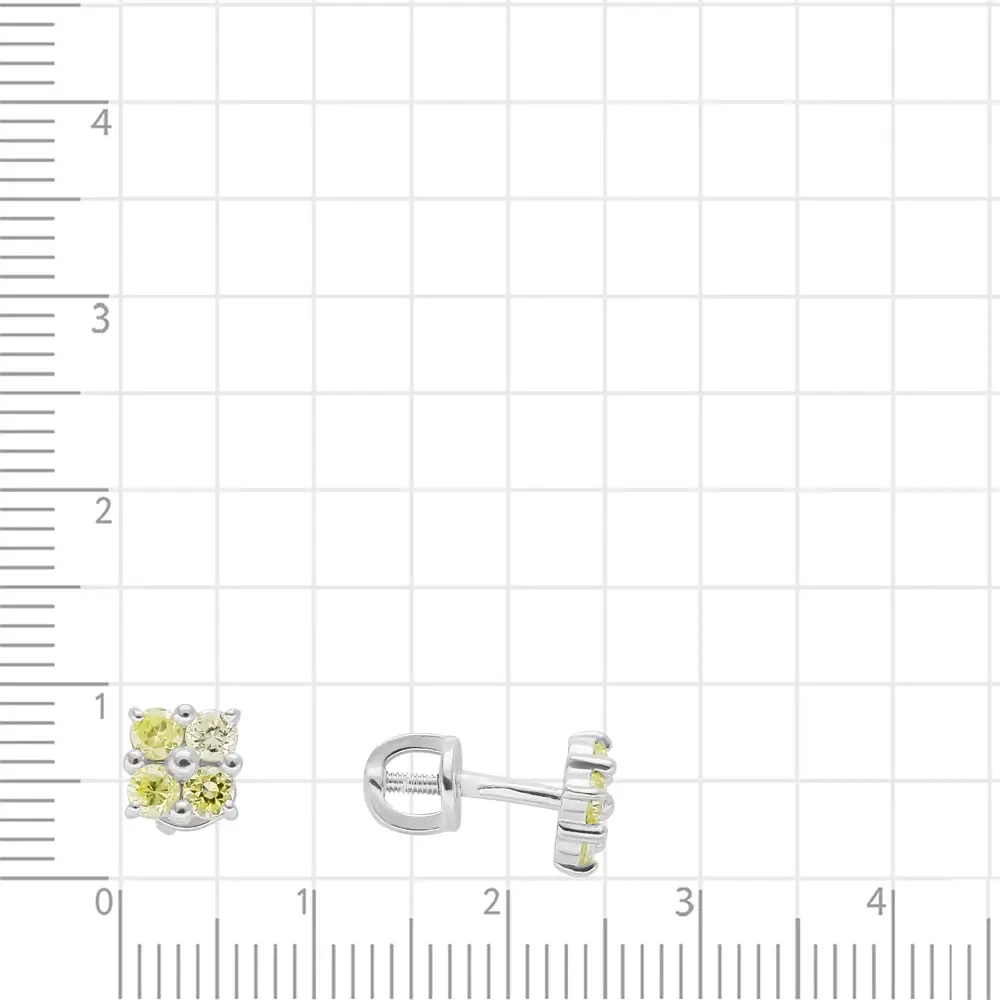 Серьги с фианитами из серебра 925 пробы 2