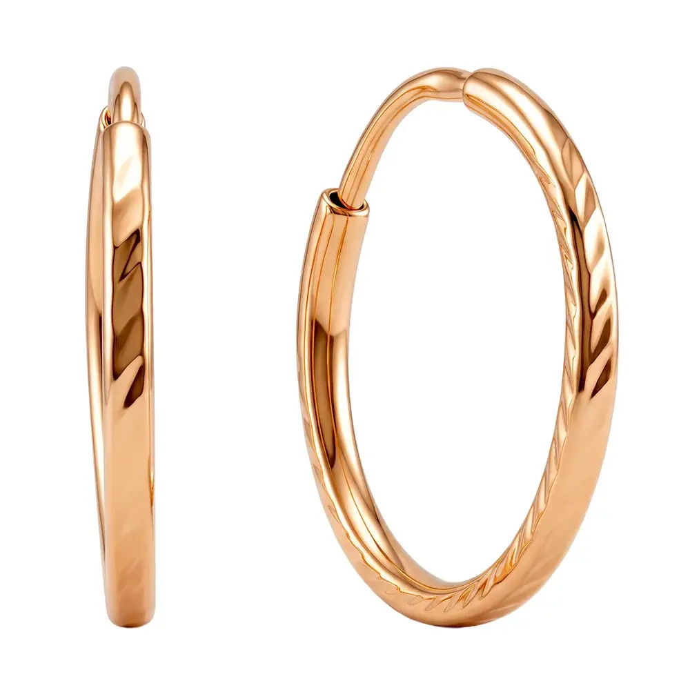 Серьги конго из серебра 925 пробы